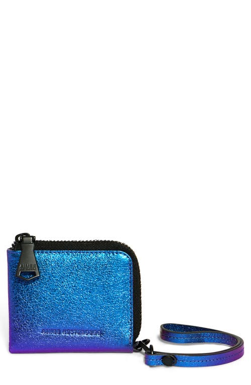 Aimee Kestenberg Ava Leather Wristlet Wallet in Midnight Metallic 