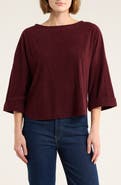 MAX STUDIO Long Sleeve Knit Corduroy Top
