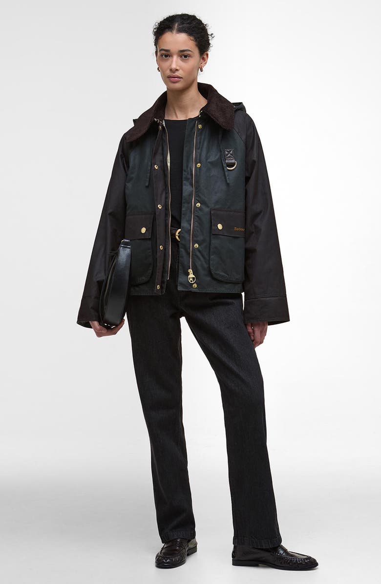 Barbour Reighton Water Resistant Waxed Cotton Jacket, Alternate, color, Sage/ Rustic/ Ancient