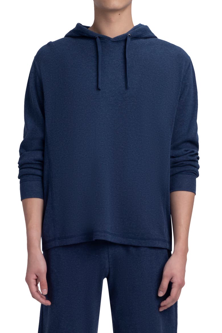 Comfort Knit Cotton Hoodie, Main, color, NAVY