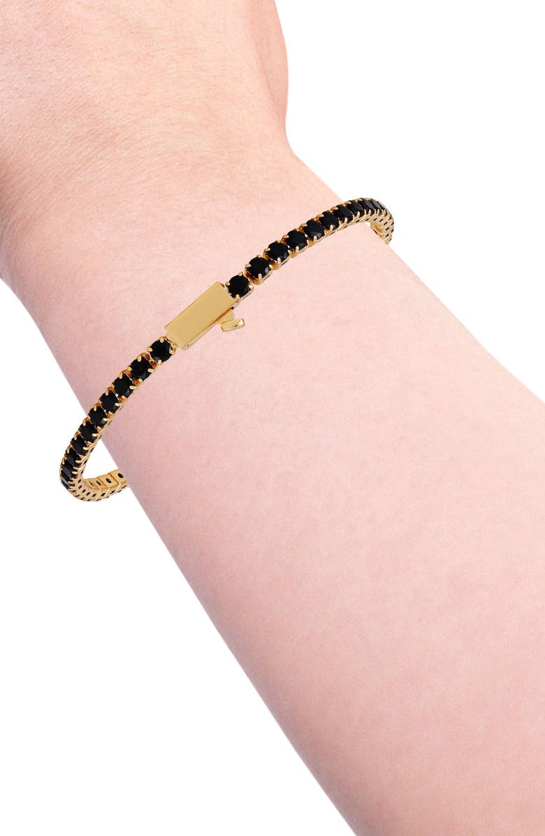 Vince Camuto Crystal Bracelet, Alternate, color, Gold Tone/ Black