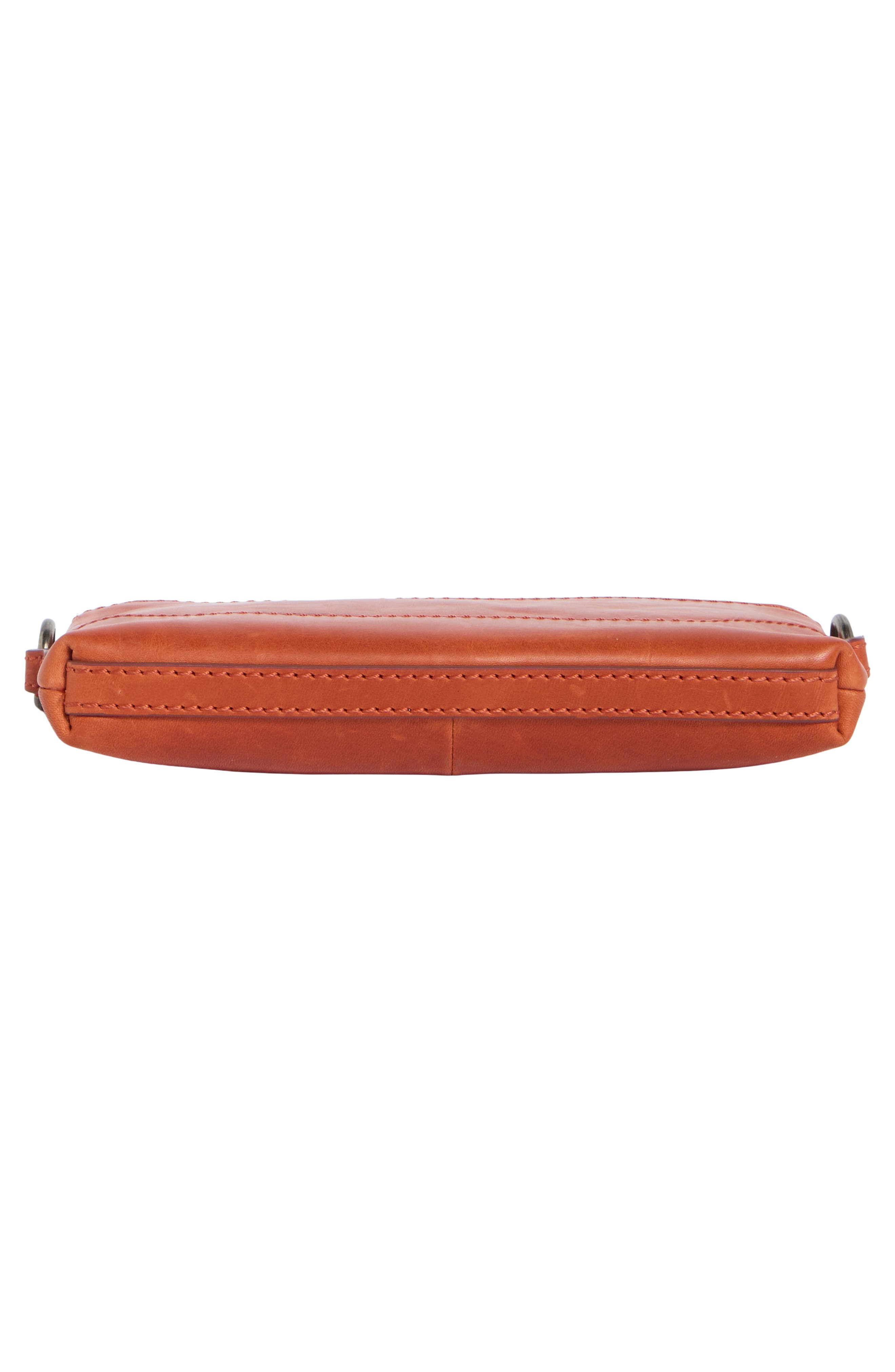 Melissa Faux Leather Crossbody Wristlet, Alternate, color, PERSIMMON