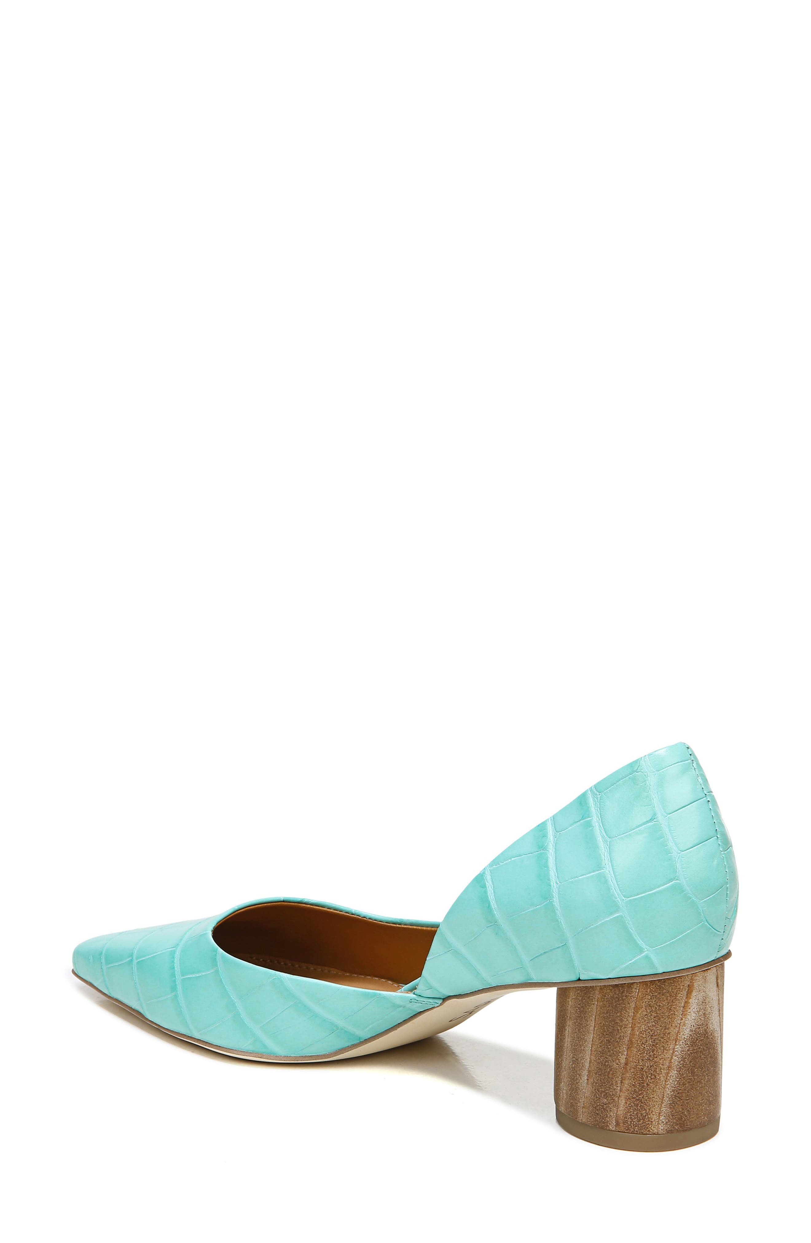Rita Pointed Toe Pump, Alternate, color, AQUA LEATHER