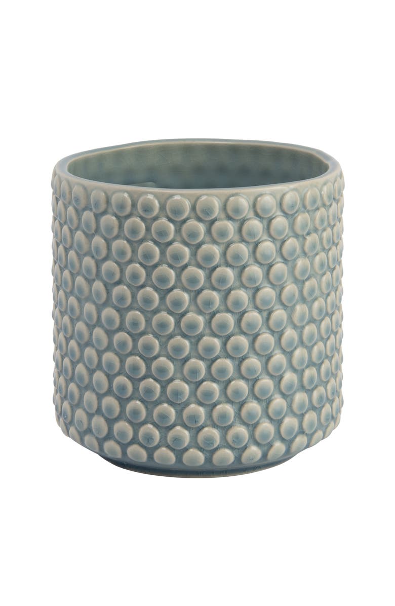 Storied Home Planter Pot with Polka Dots, Main, color, Blue