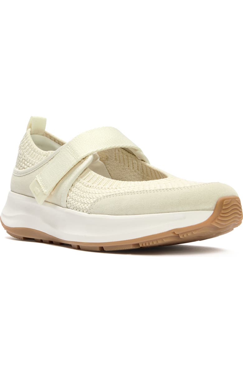 FitFlop F-Mode Flow Knit/S Mary Janes, Main, color, Cream