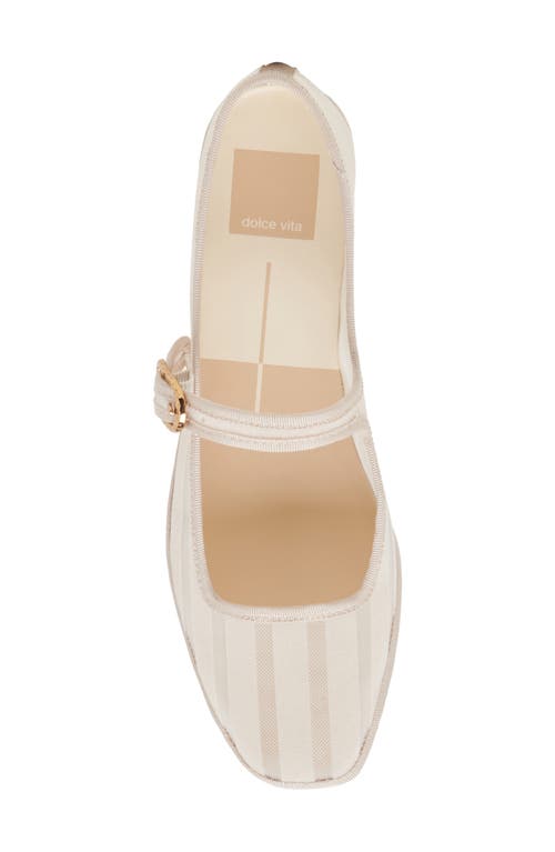 Dolce Vita Tameka Mesh Mary Jane Flat In Bone Stripe Mesh