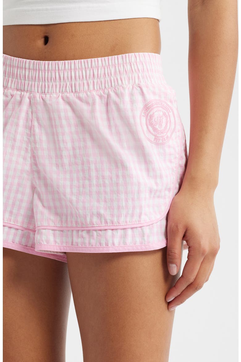 Lavey Gingham Shorts, Alternate, color, TICKLED PINK