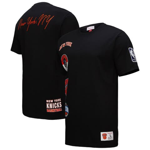 Men's Black New York Knicks Black Out Collection Vintage Premium T-Shirt