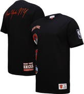 Mitchell & Ness Men's Black New York Knicks Black Out Collection Vintage Premium T-Shirt