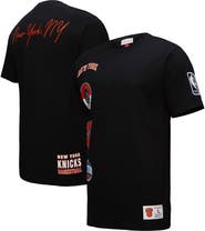 Mitchell & Ness Men's Black New York Knicks Black Out Collection Vintage Premium T-Shirt