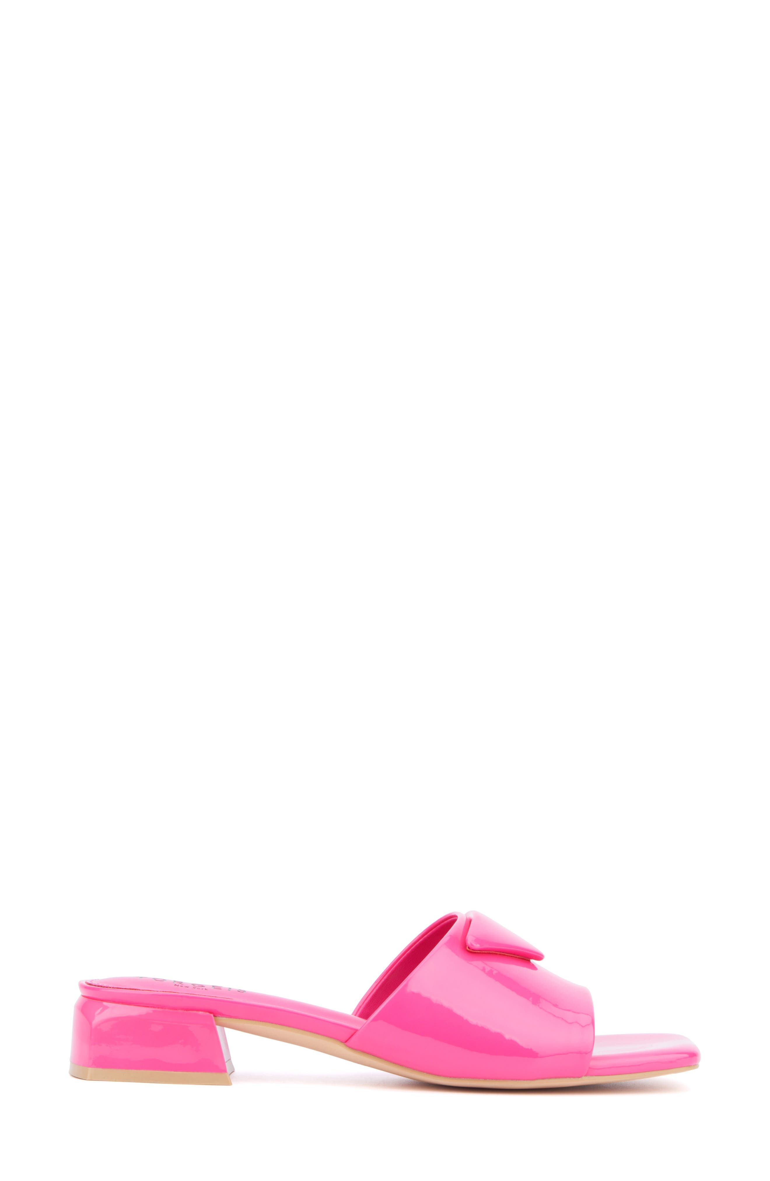 Polyanna Block Heel Slide Sandal, Alternate, color, HOT PINK