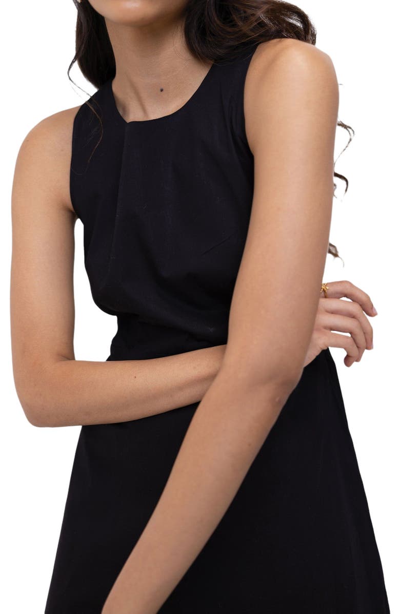 Reistor Cross-back Midi Dress, Alternate, color, Black