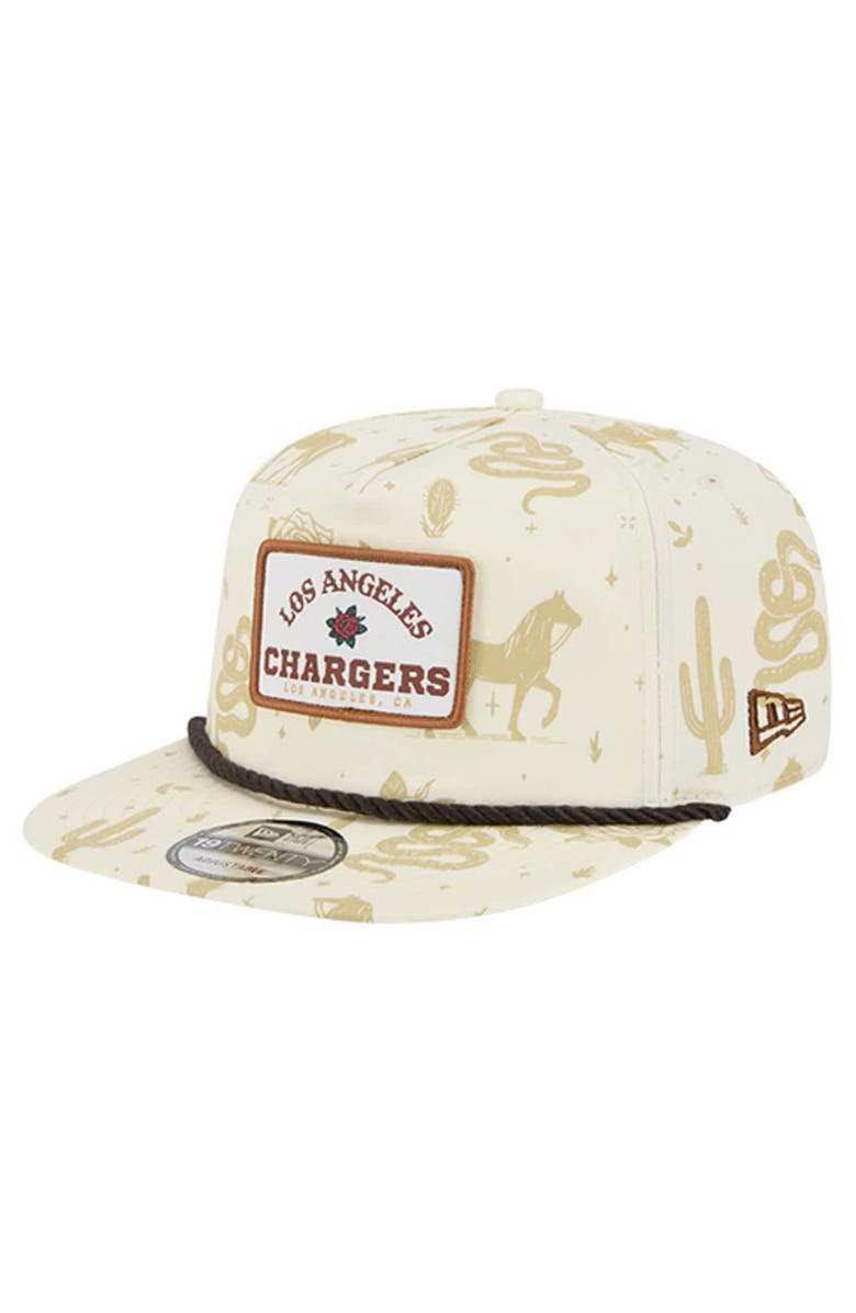 New Era Men's New Era Cream Los Angeles Chargers Desert Rose 19TWENTY Adjustable Hat, Main, color, Cream