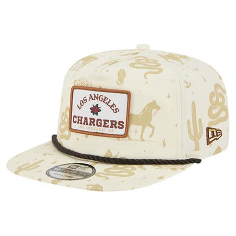 Men's New Era  Cream Los Angeles Chargers Desert Rose 19TWENTY Adjustable Hat