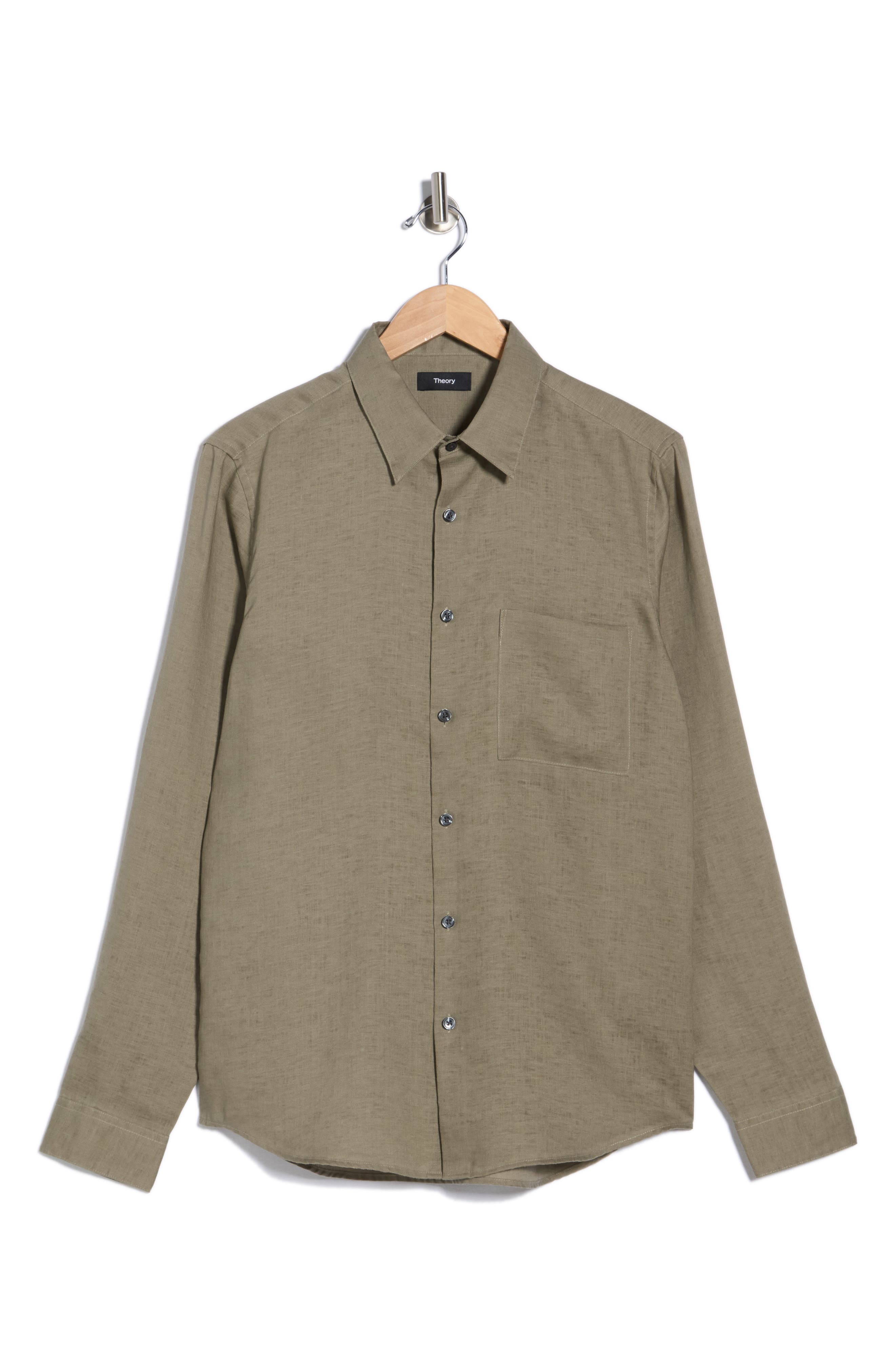 Theory Irving Linen Button-Up Shirt