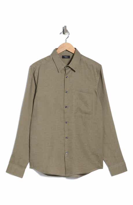 Theory Irving Linen Button-Up Shirt