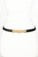 Raina Belts Rhinestones Buckle Leather Belt