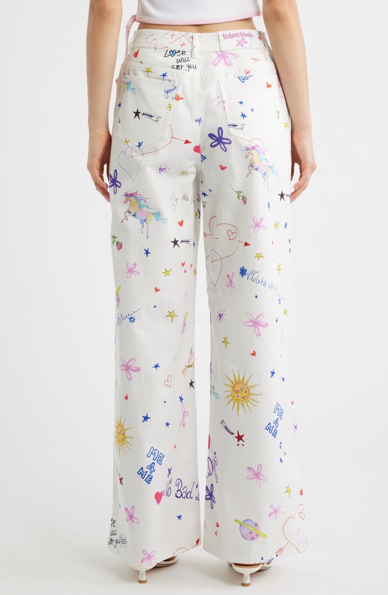 Kulani Kinis <p>Printed Straight Leg Jeans (Dear Diary)</p>, Alternate, color, Dear Diary