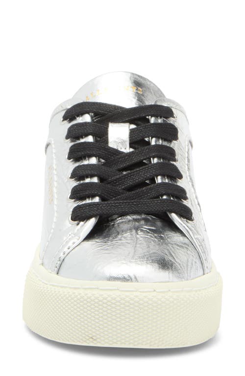 Allsaints Gina Metallic Sneaker In Silver
