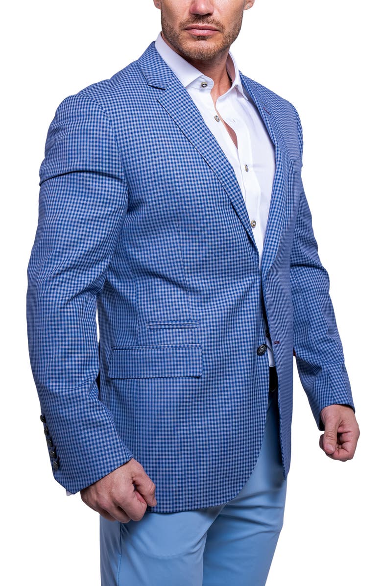 Maceoo Socrate Ascension Windowpane Blazer, Alternate, color, Blue