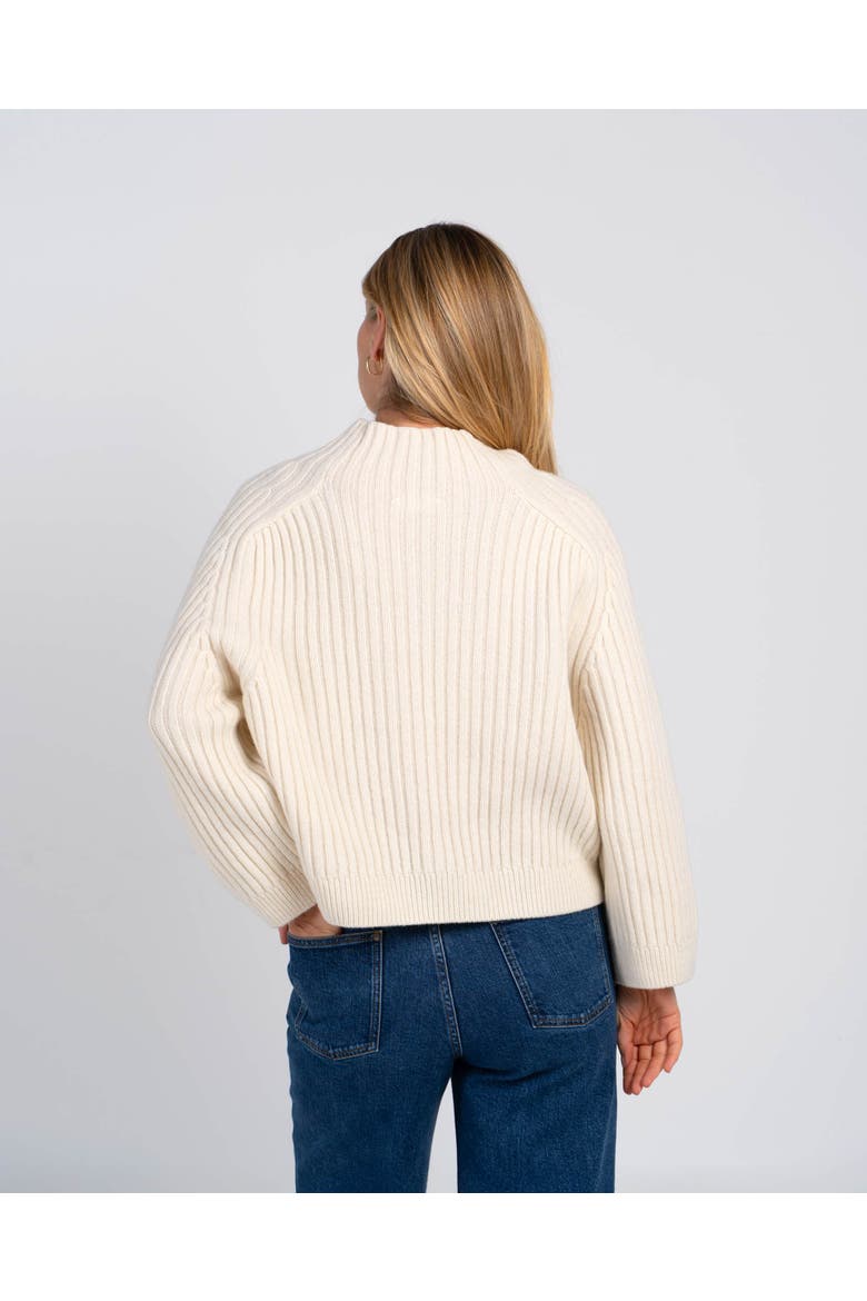 Maeve Rib Knit Sweater, Alternate, color, Cream