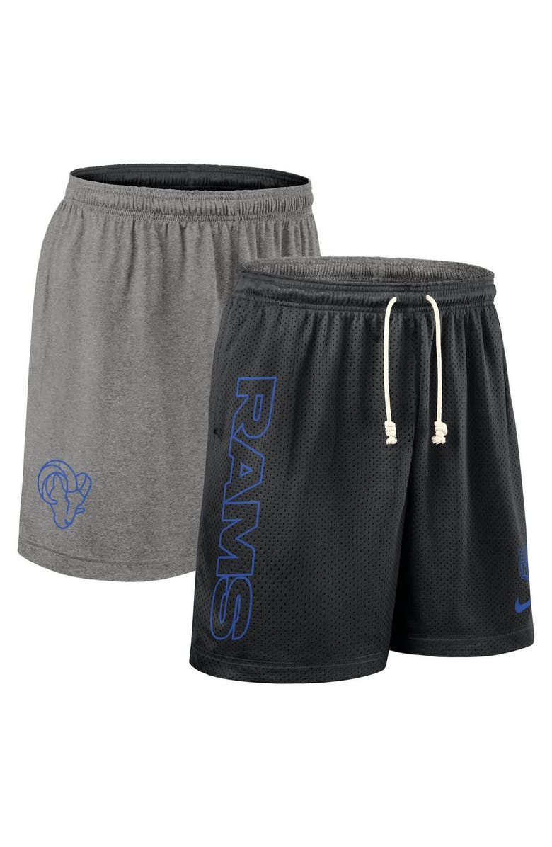 Nike Men's Nike Black Los Angeles Rams Sideline Reversible Performance Shorts, Alternate, color, Black