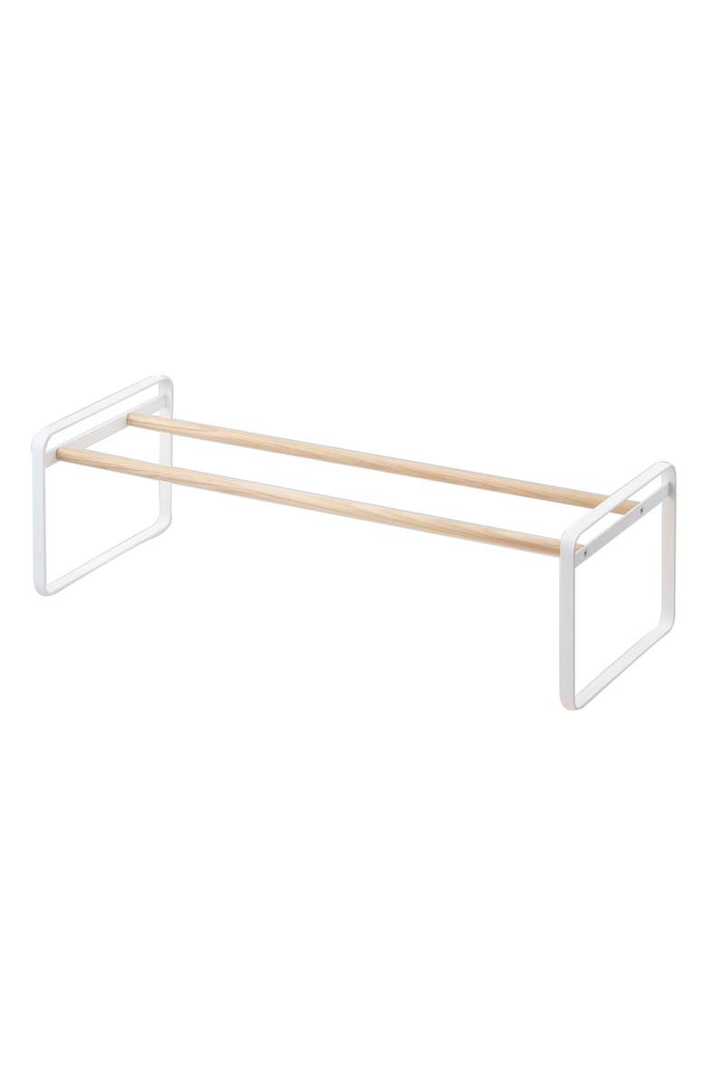 Yamazaki Plain White Shoe Rack, Main, color, White