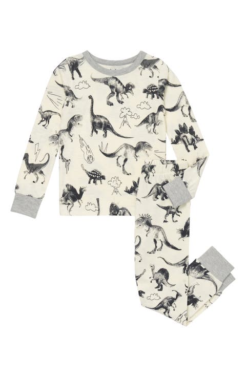 Kids' Dino Extinction Fitted Two-Piece Pajamas (Toddler)