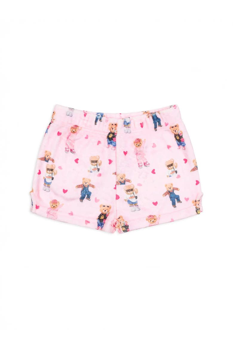 Plush Teddy Bears loungewear Shorts, Alternate, color, Light Pink