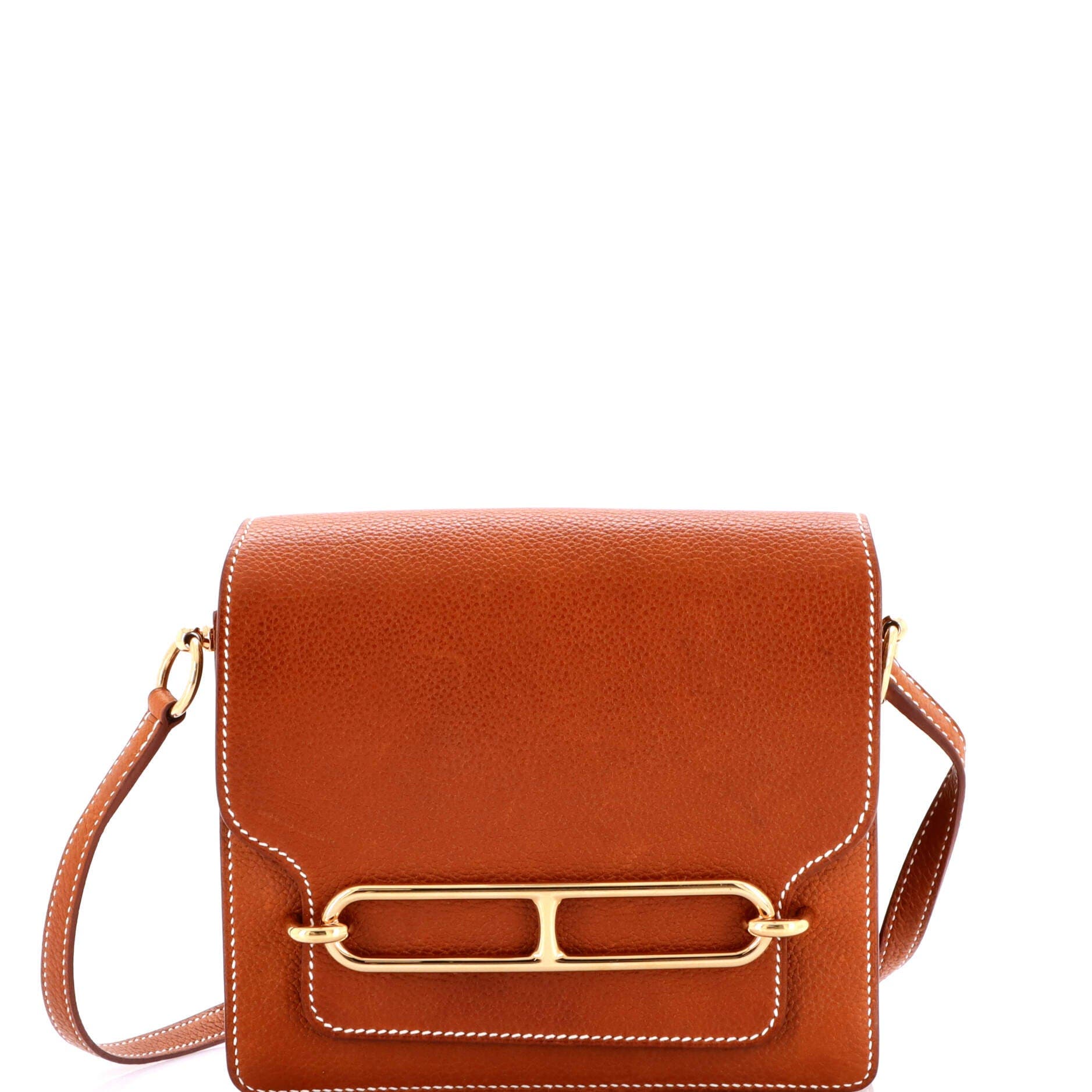 Pre-Owned Hermes Roulis Bag Barenia Faubourg 18, Main, color, Fauve