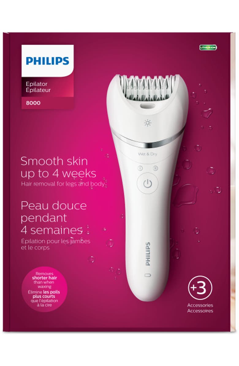 Philips Norelco Epilator Series 8000, with 3 Accessories, Alternate, color, White