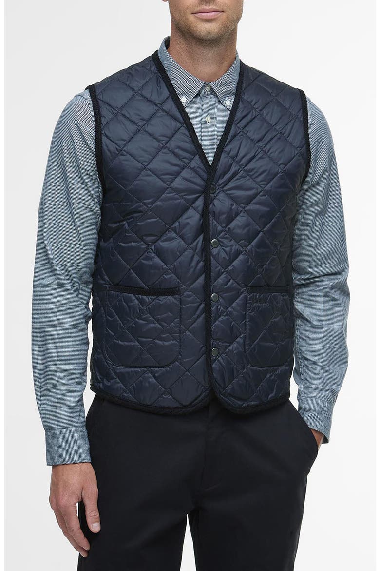 Modern Quilted Nylon Vest, Main, color, NAVY