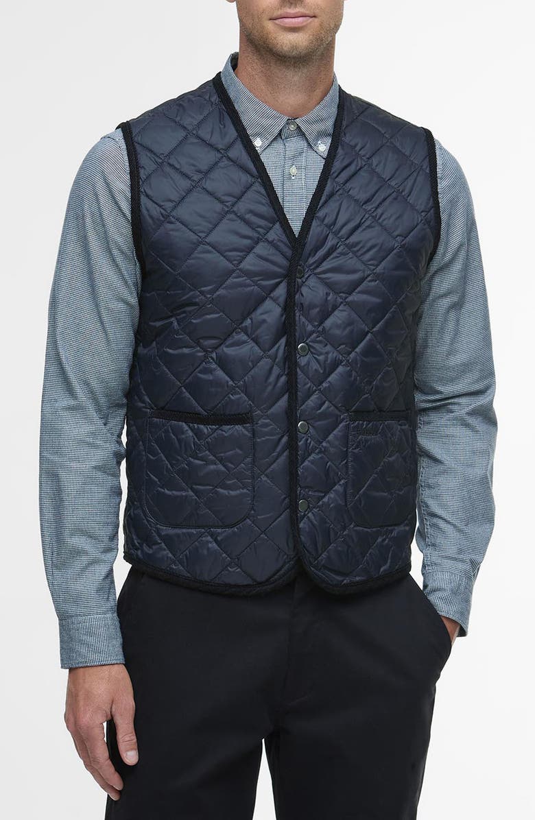 Barbour Modern Quilted Nylon Vest, Main, color, Navy
