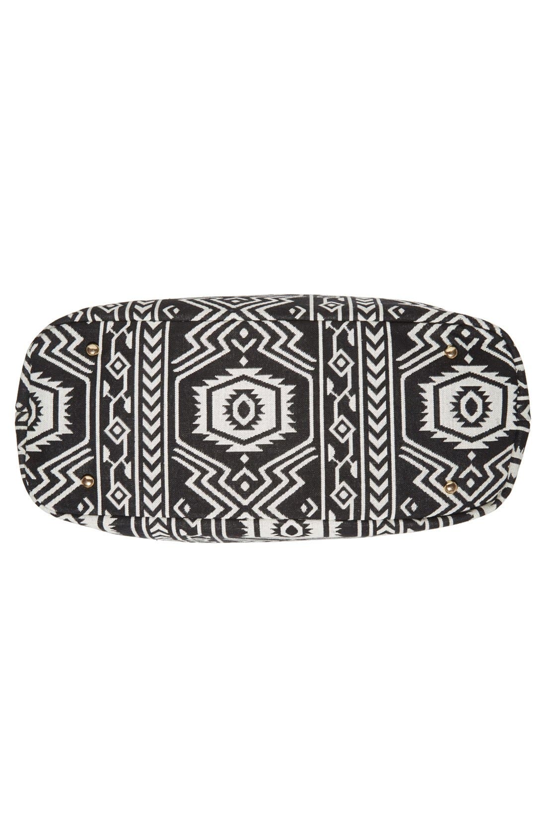 Oversize Millie Stripe Print Tote, Alternate, color, BLACK/ WHITE TRIBAL