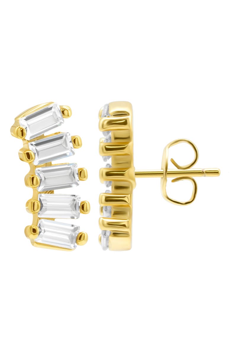 Adornia Baguette Ear Crawlers, Alternate, color, Silver