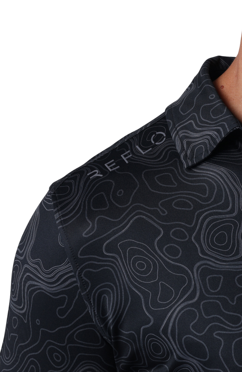 Reflo Tagus Performance Sustainable Polo, Alternate, color, Black Contour