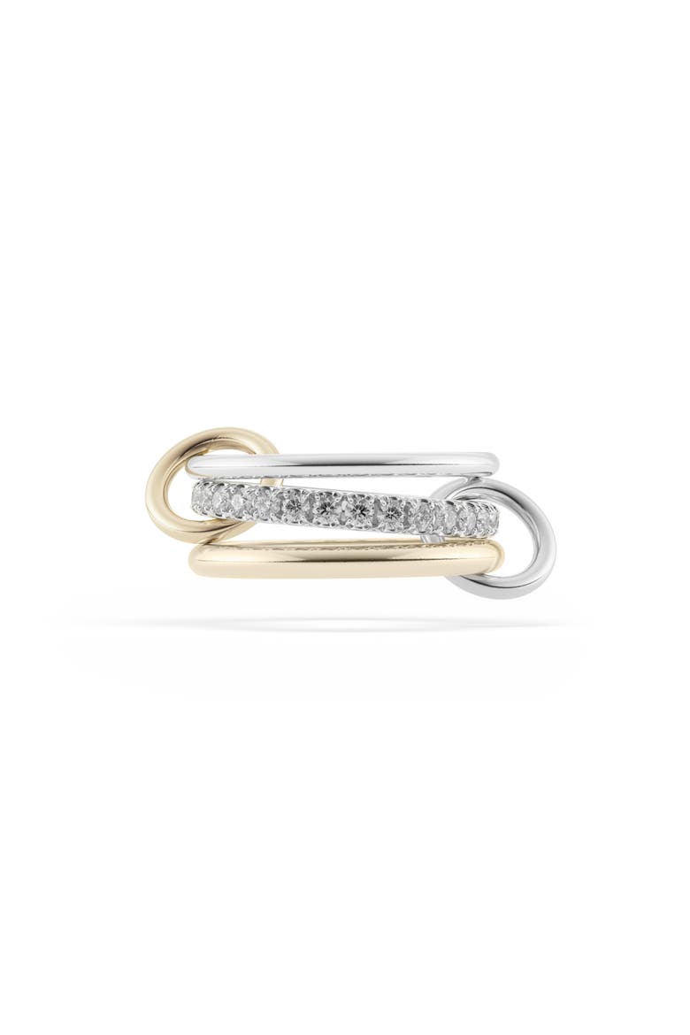 Petunia Linked Diamond Rings, Main, color, SILVER GOLD