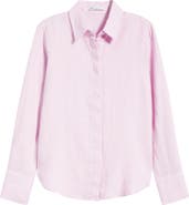 MANGO Samara Linen Button-Up Shirt