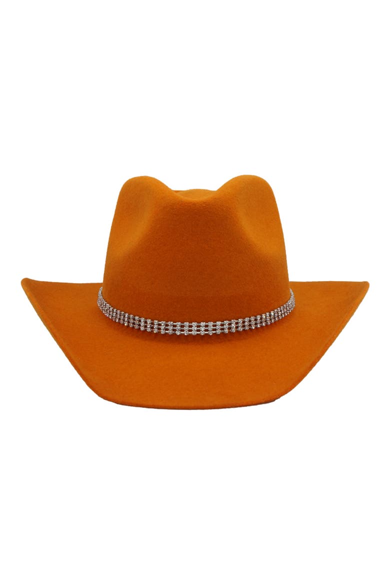 Texan Embellished Wool Cowboy Hat, Main, color, ORANGE