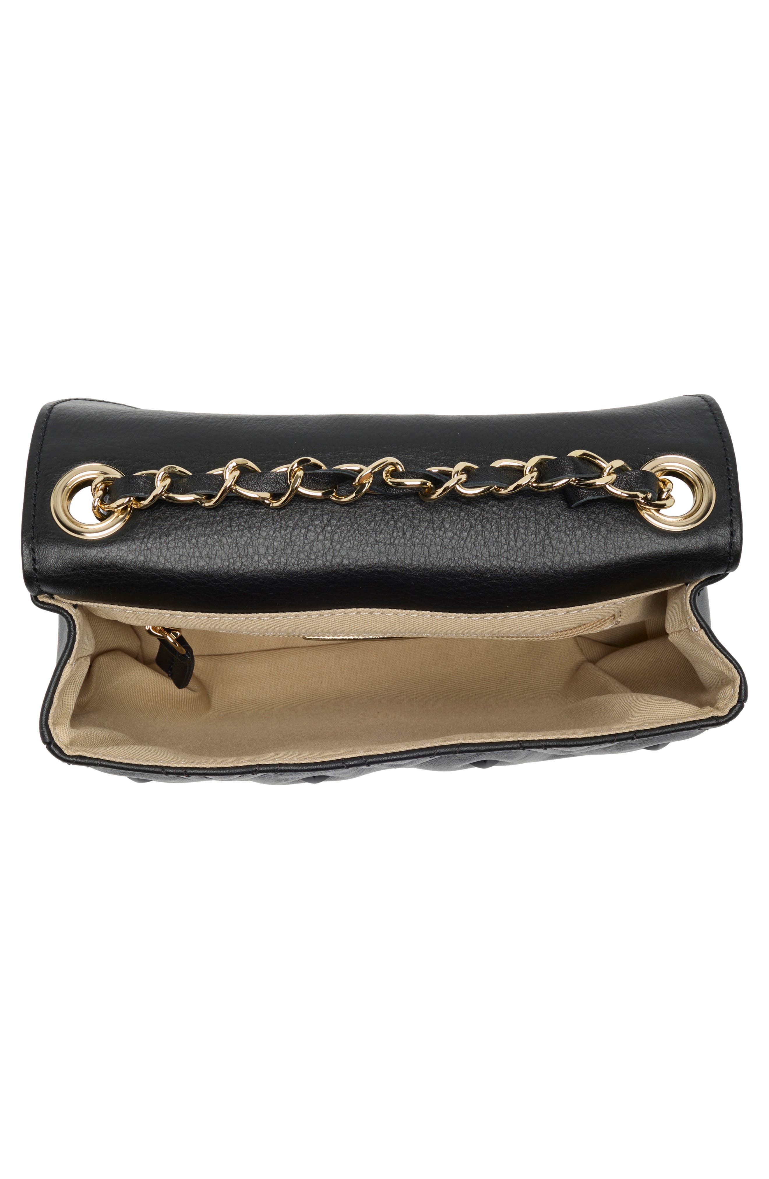 VALENTINO BY MARIO VALENTINO Poisson Diamond Stud Leather Shoulder Strap, Alternate, color, 