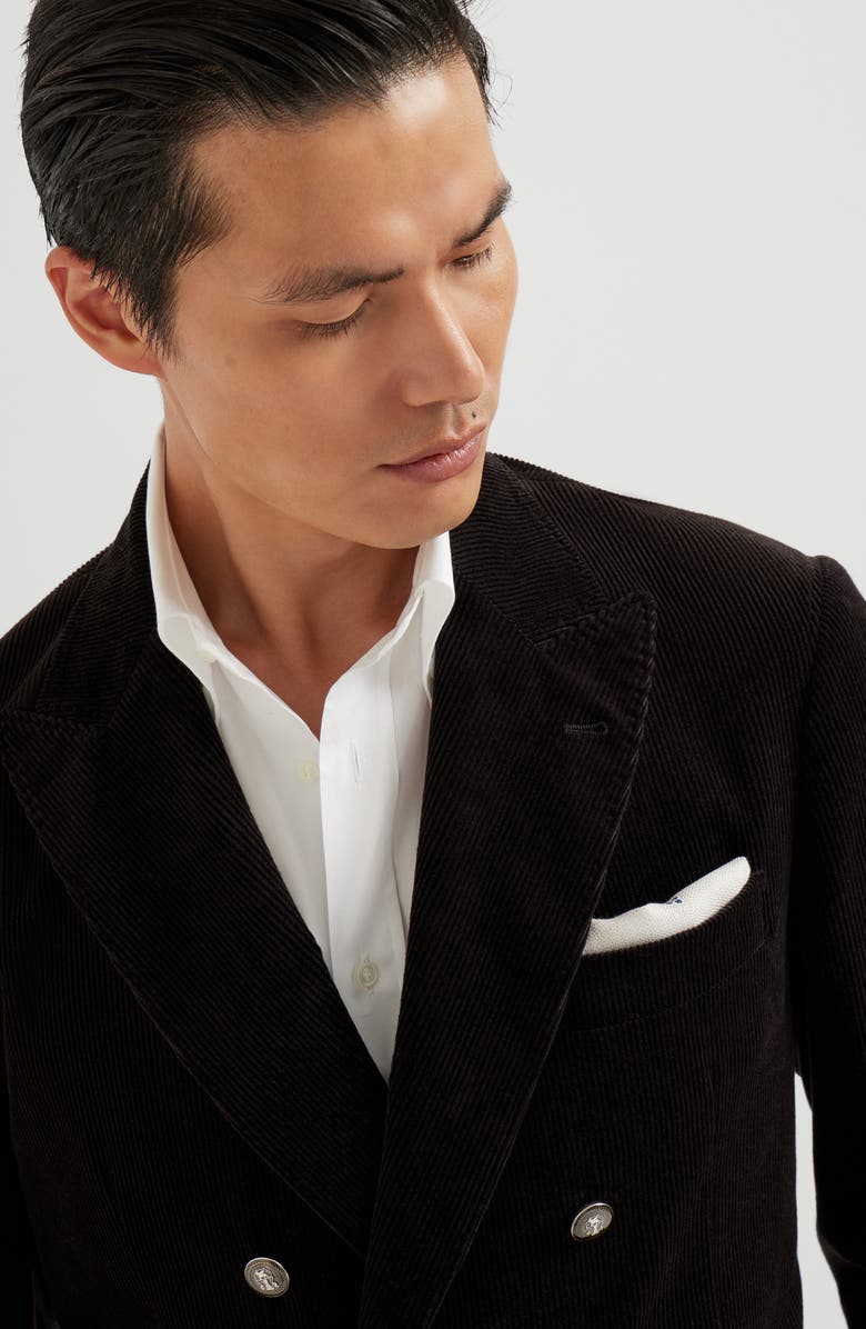 Brunello Cucinelli Corduroy blazer, Alternate, color, Black