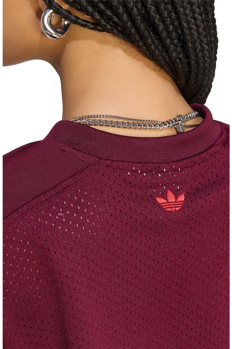 Mesh Cropped Hockey Jersey, Alternate, color, MAROON