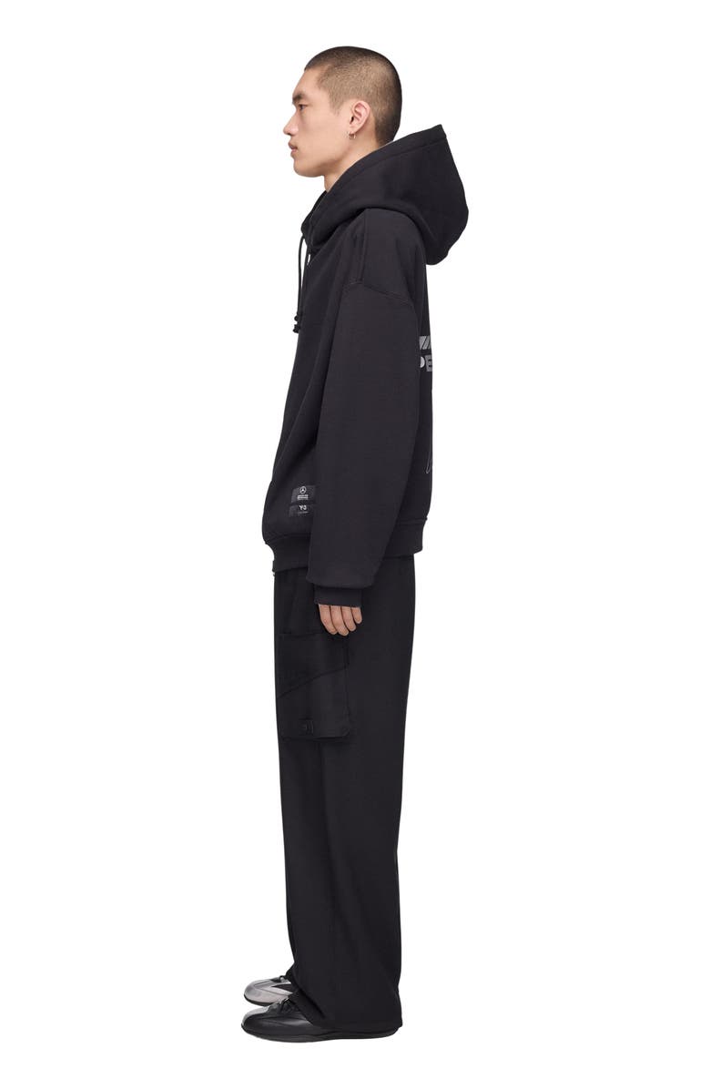 Y-3 F1 Graphic Front Zip Hoodie, Alternate, color, Black