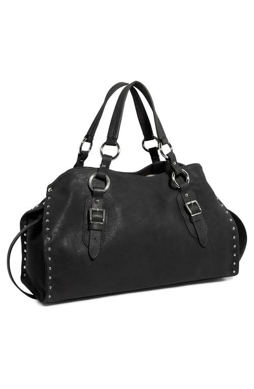 Aimee Large Rodeo Leather Satchel In Black