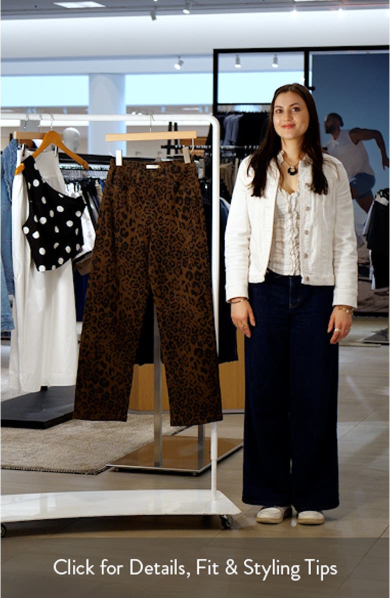 High Waist Print Straight Leg Jeans, sales video thumbnail