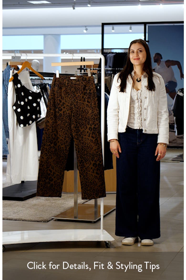 High Waist Print Straight Leg Jeans video