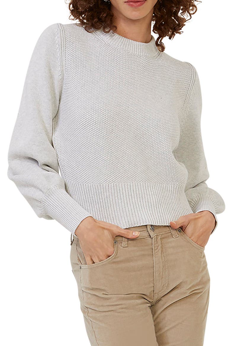 Jamie Textured Cotton Sweater, Main, color, DOVE GREY