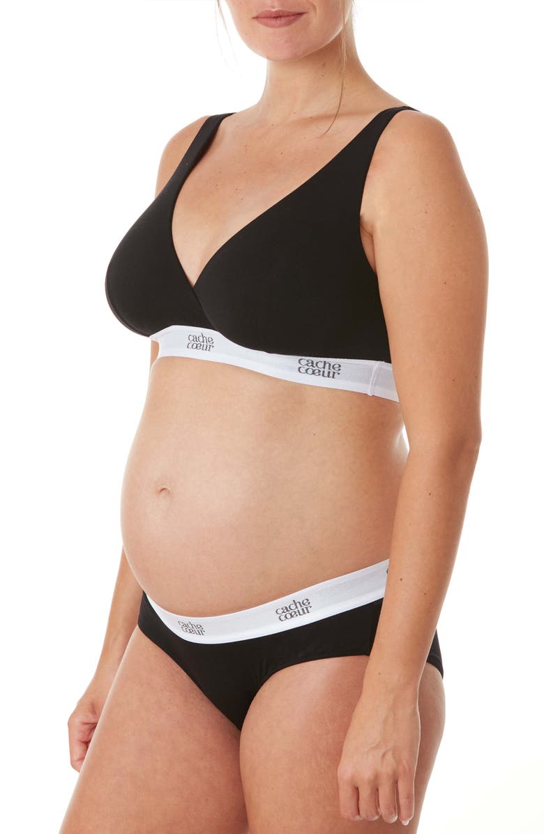 Cache Coeur Life Maternity and nursing bra, Alternate, color, Black