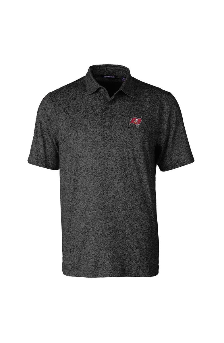 Cutter & Buck Men's Cutter & Buck Black Tampa Bay Buccaneers Pike Constellation Print Stretch Polo, Main, color, Black
