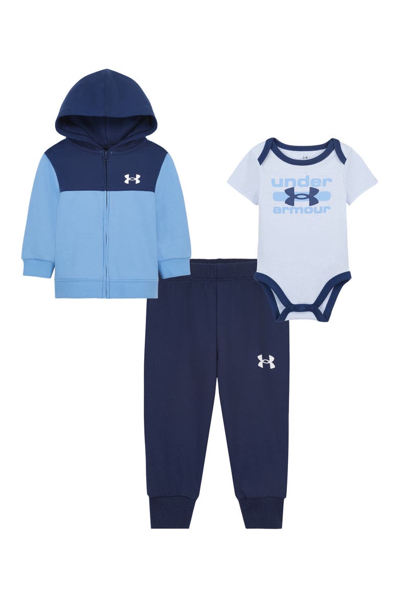 Kids' 3-Piece Hoodie, Bodysuit & Pants Set, Main, color, HORIZON BLUE